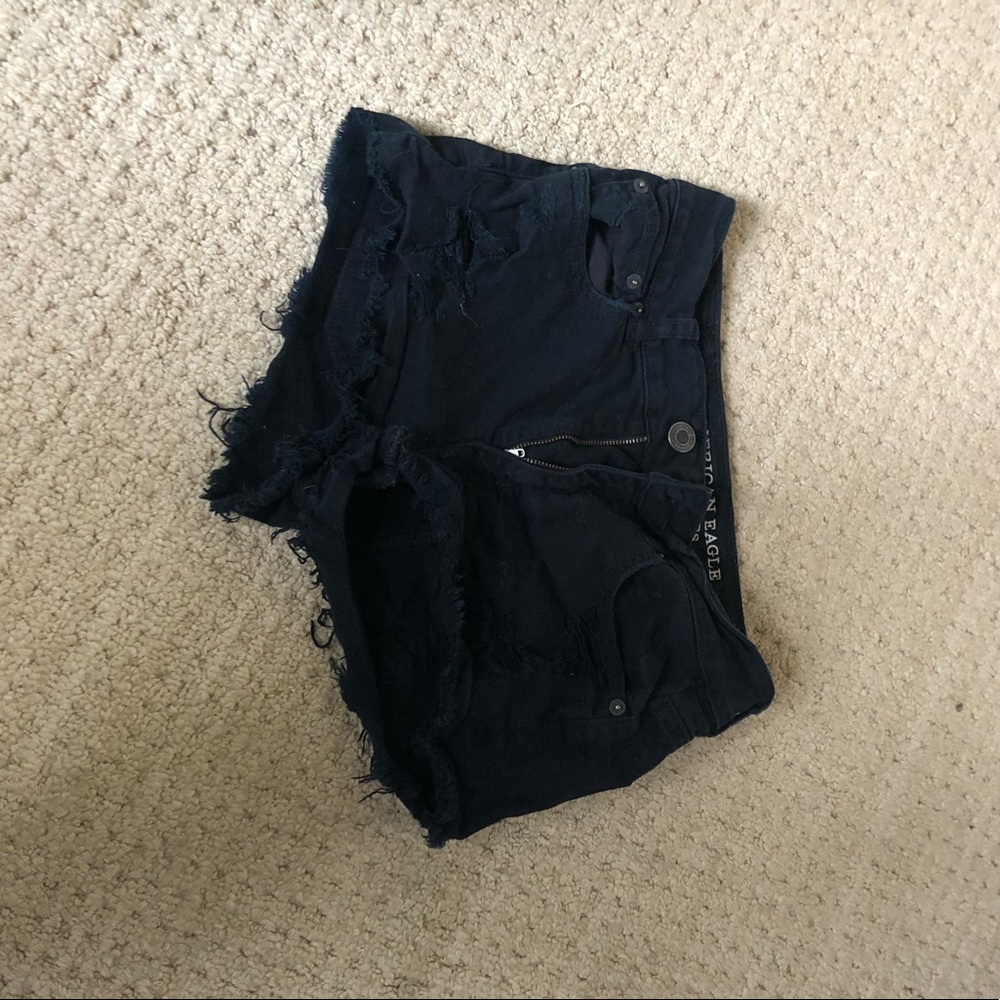 American eagle black shorts